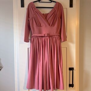 Vixen by Micheline Pitt Pink Retro Vintage Swing Dress